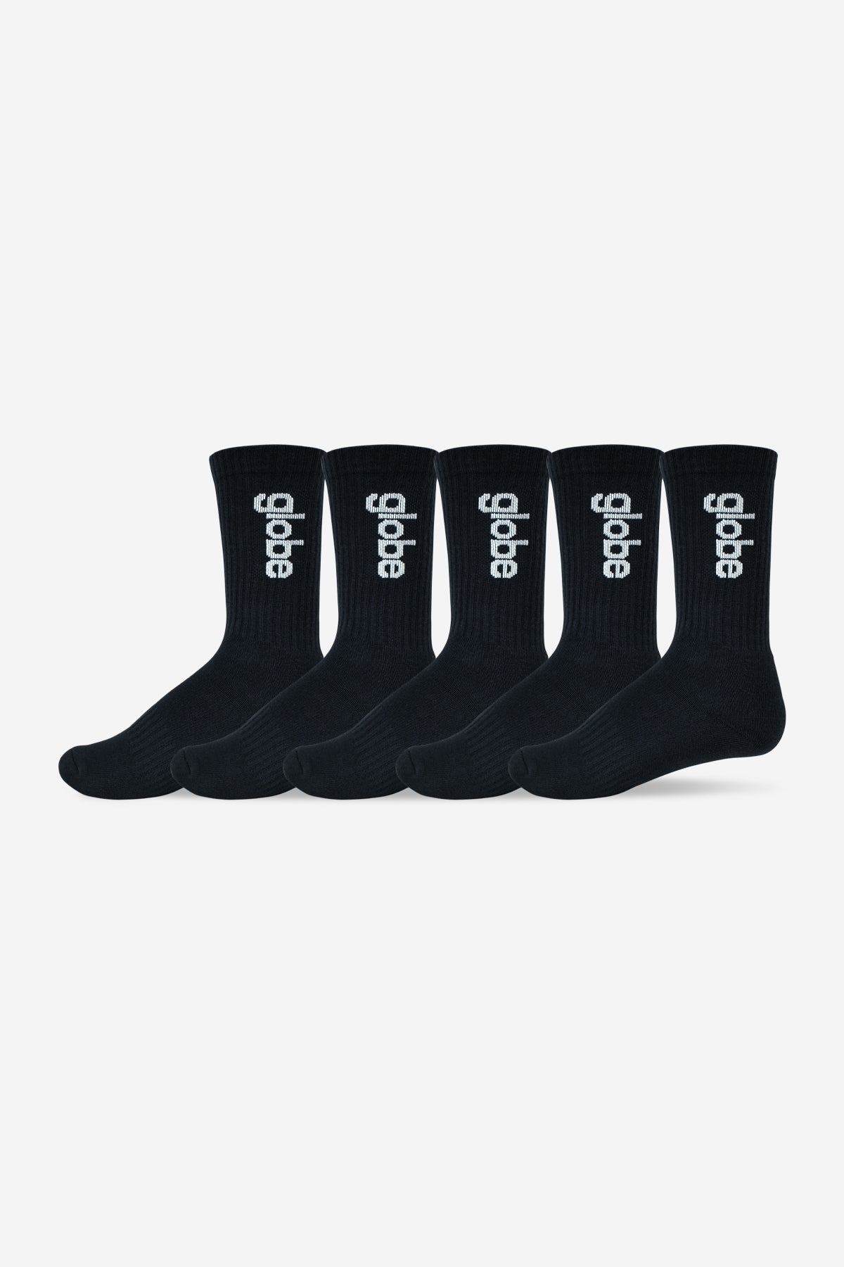 globe-o-g-vert-logo-hi-sock-5-pack-crew-socken-schwarz image 1