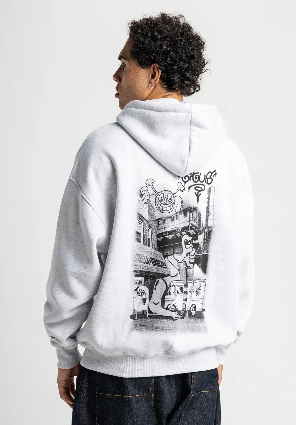 titus-streets-hoodie-oversize-cut-graffiti-comic-print image 1