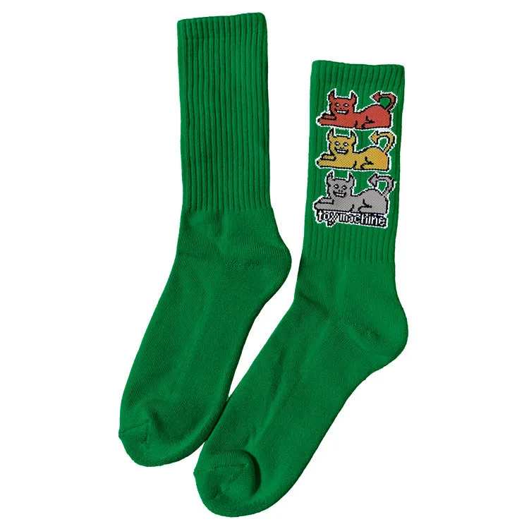 toy-machine-triple-cat-sock-socken-devil-cat image 1