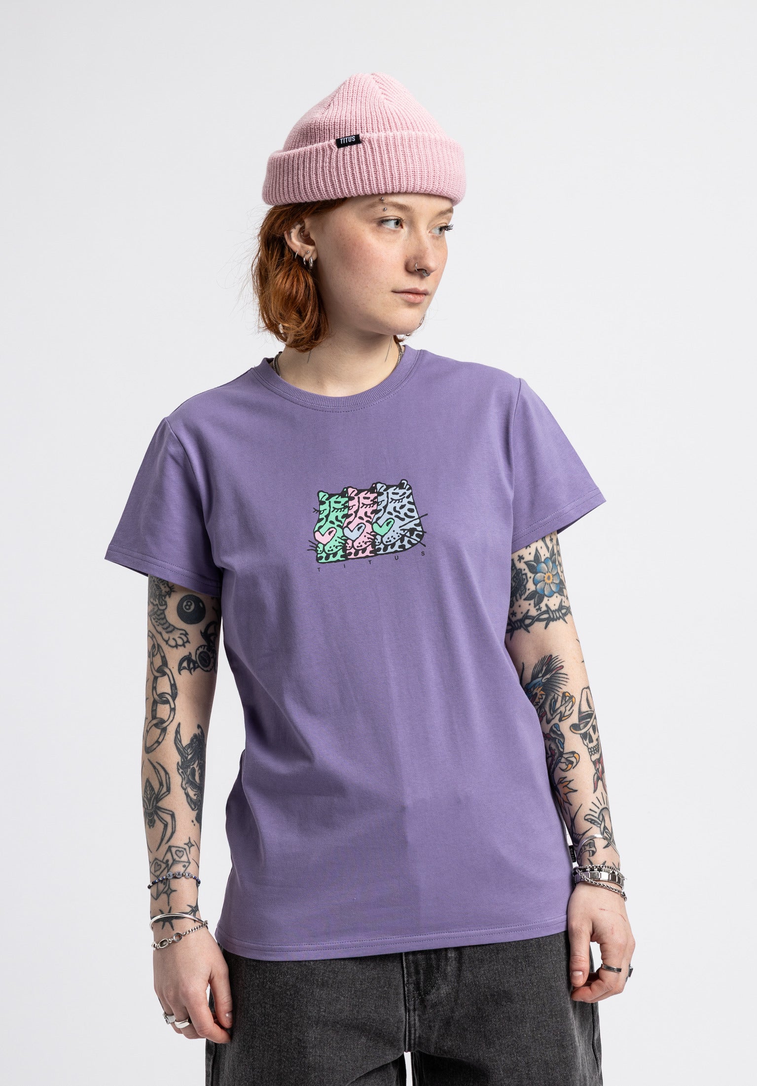 titus-leopard-t-shirt-damen-darklilac image 1