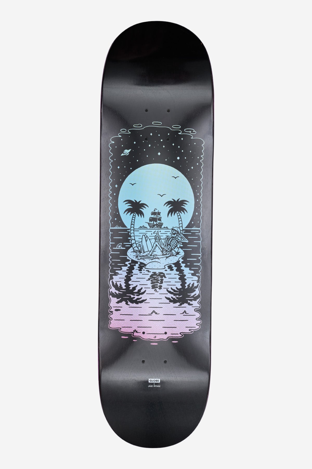 globe-g2-reflection-8-5-skateboard-deck-black-purple image 1