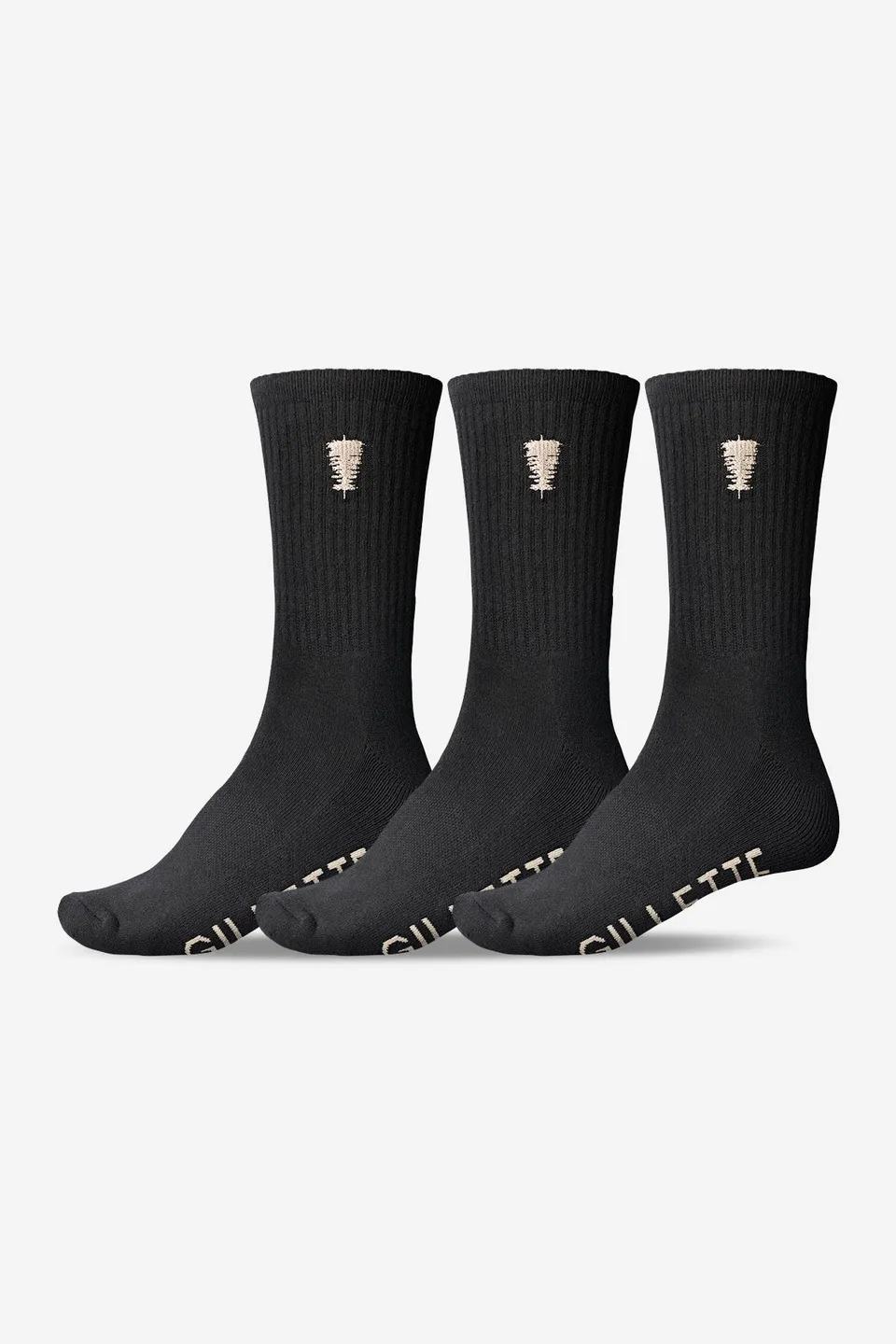globe-gillette-crew-sock-3-pack-black-white image 1